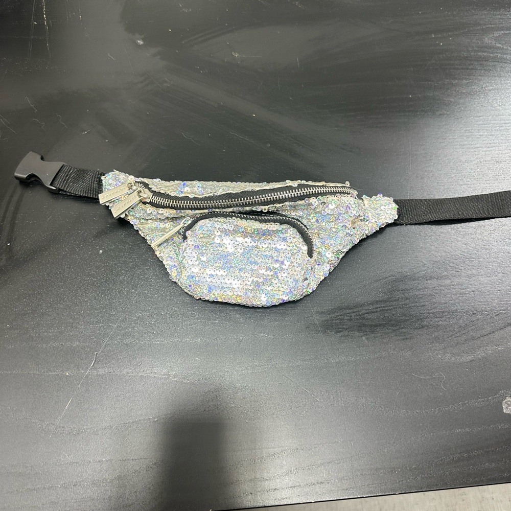 Silver Sequin Fanny Pack